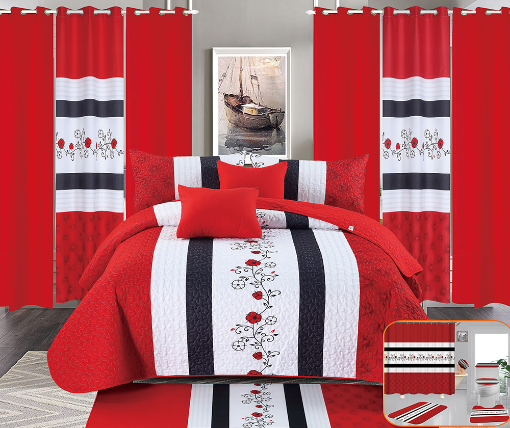 مجموعة أغطية سرير مطبوعة مكونة من 20 قطعة